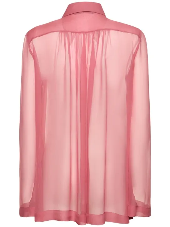 Alberta Ferretti   Draped chiffon organza shirt 