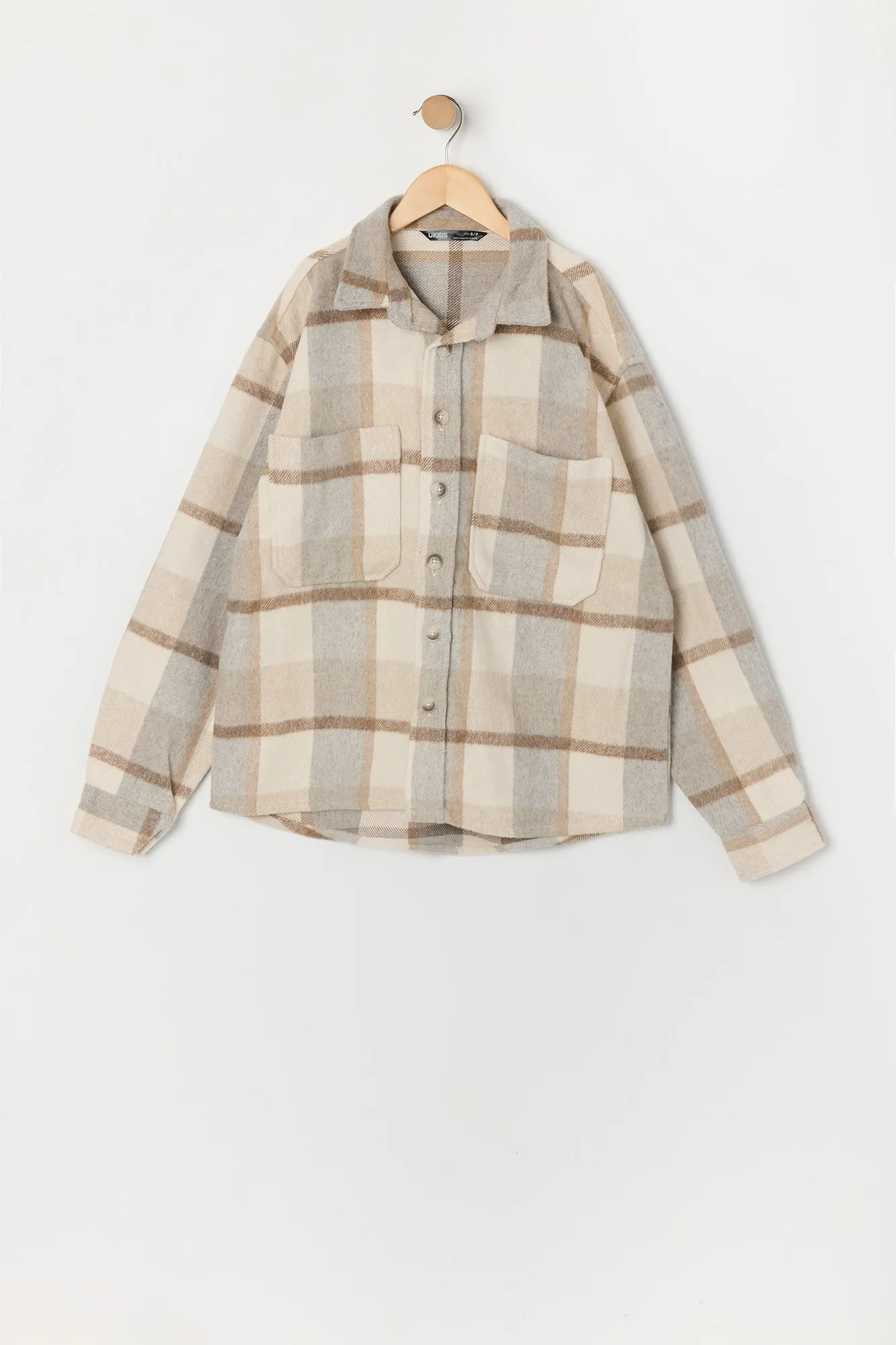 Boys Plaid Shacket