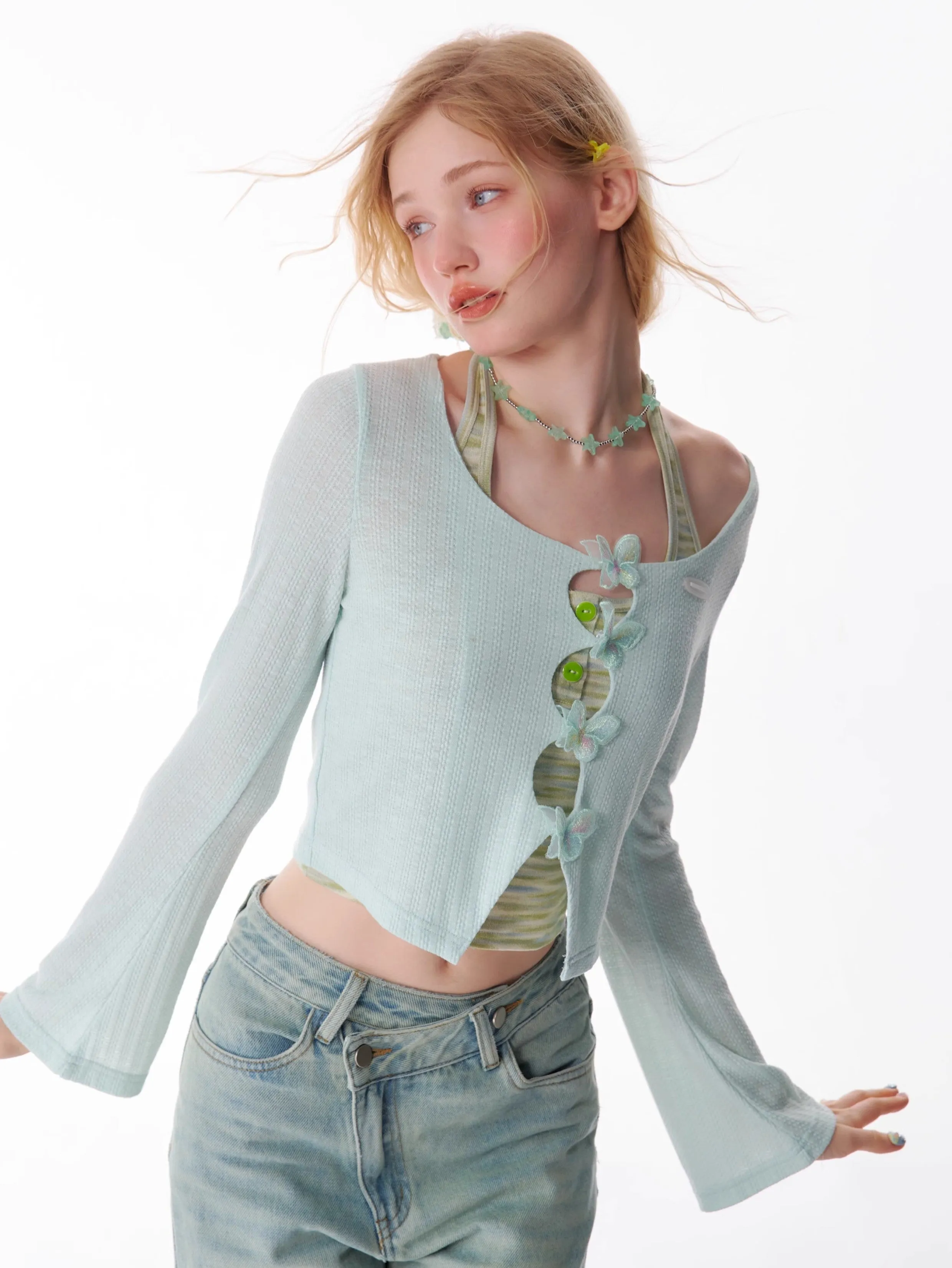 Butterfly Thin Knitted Sunscreen Cardigan ZIZ0120