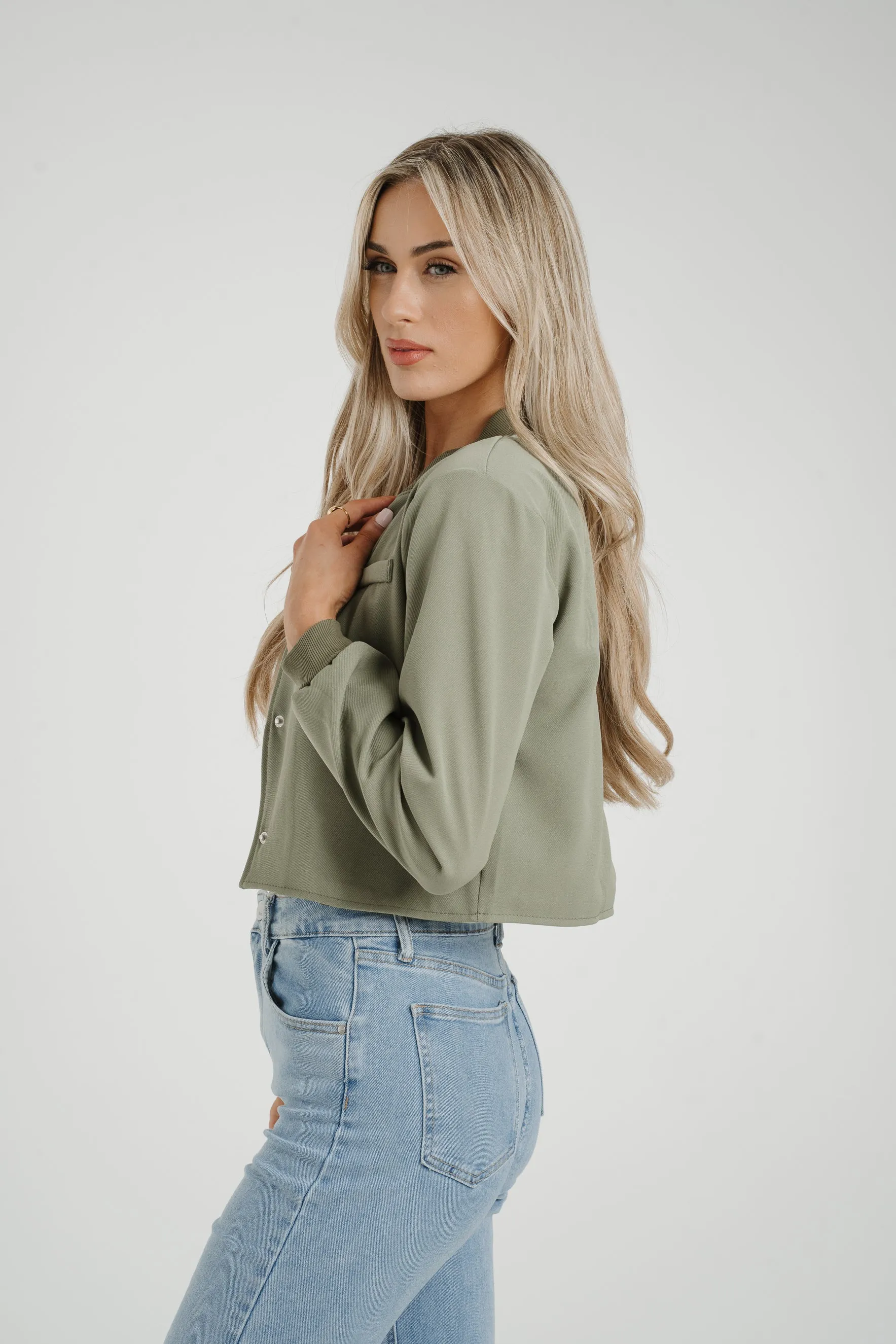 Caitlyn Bomber Jacket In Khaki