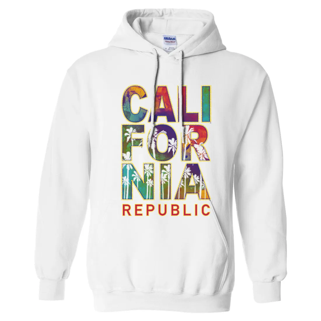 California Pastel Stitched Style Sweatshirt Hoodie