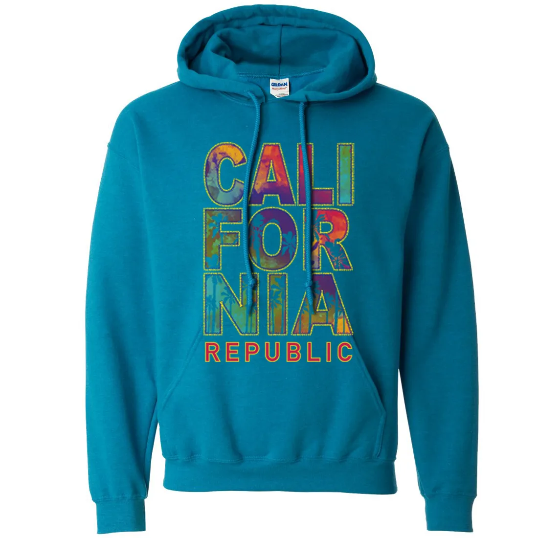 California Pastel Stitched Style Sweatshirt Hoodie