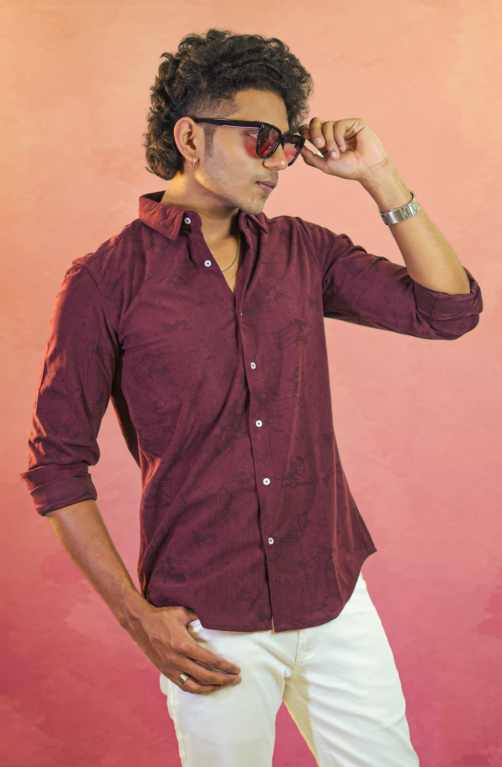 Corduroy Maroon Shirt