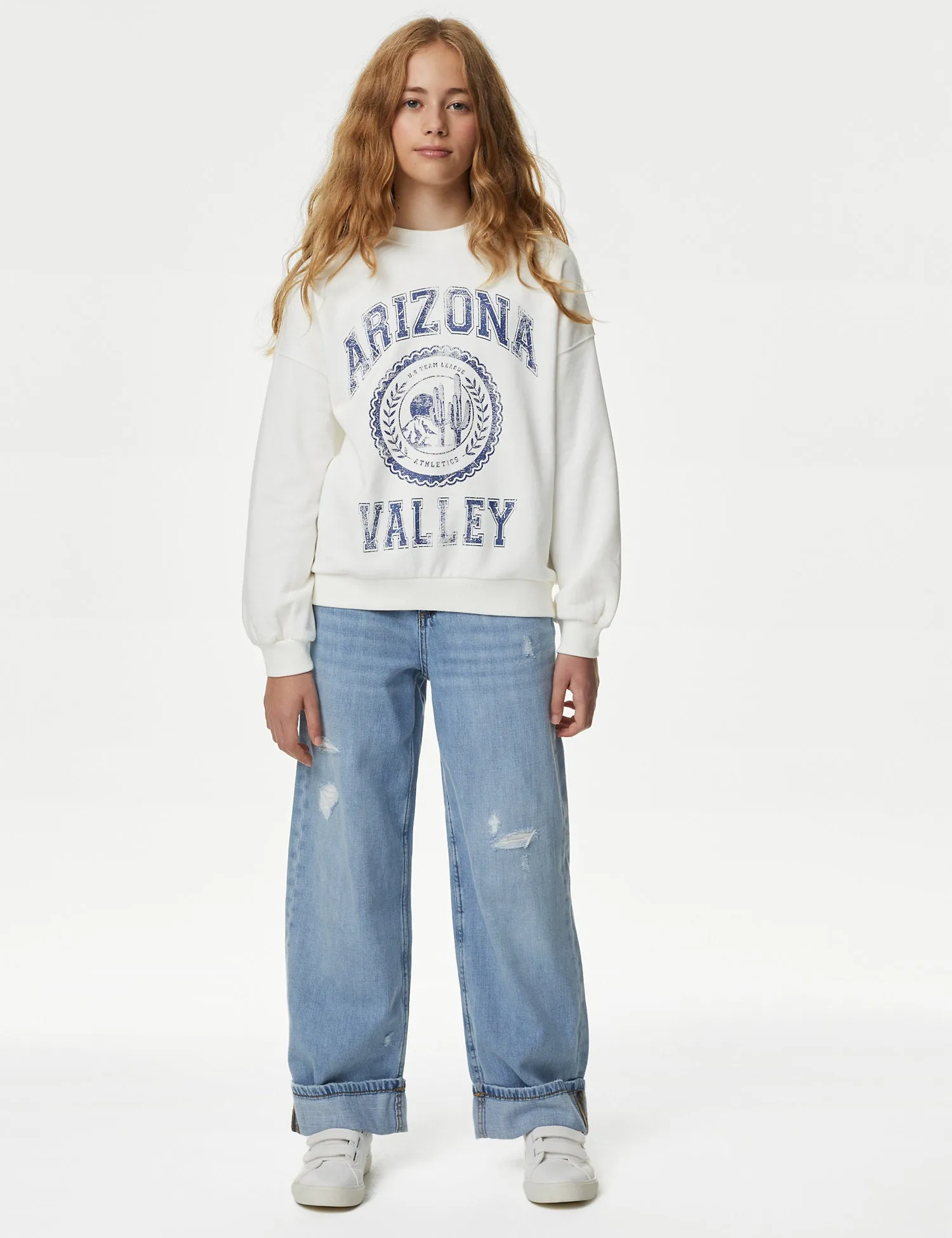 Cotton Rich Arizona Valley Slogan Sweatshirt