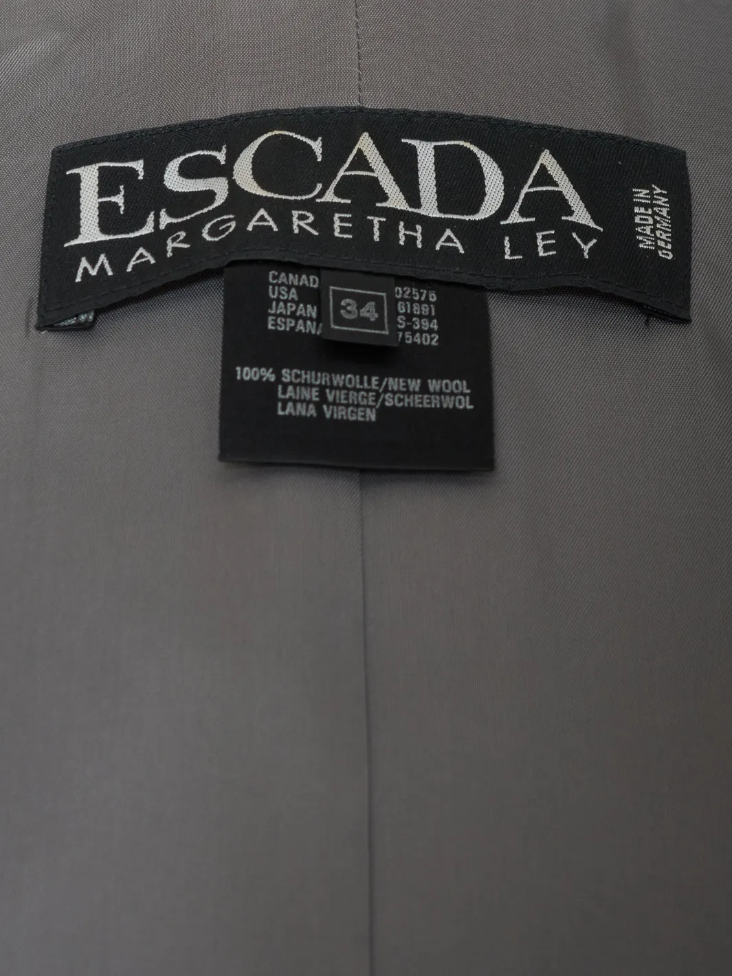 Escada Grey suit in cool wool