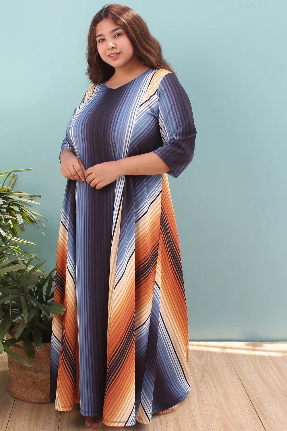 Fire Ice Printed Maxi Dress