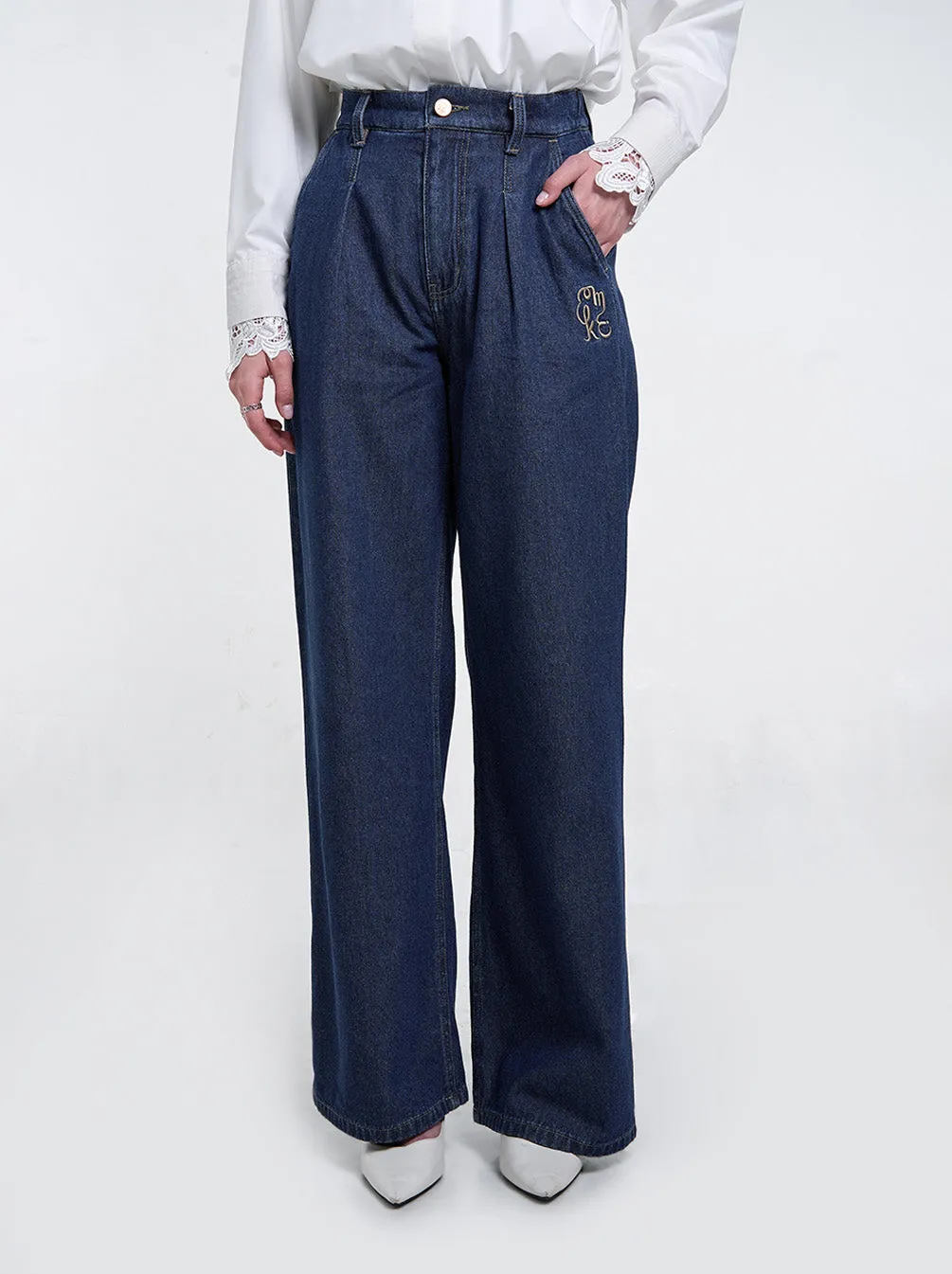 JESSIE DENIM PANTS MID BLUE