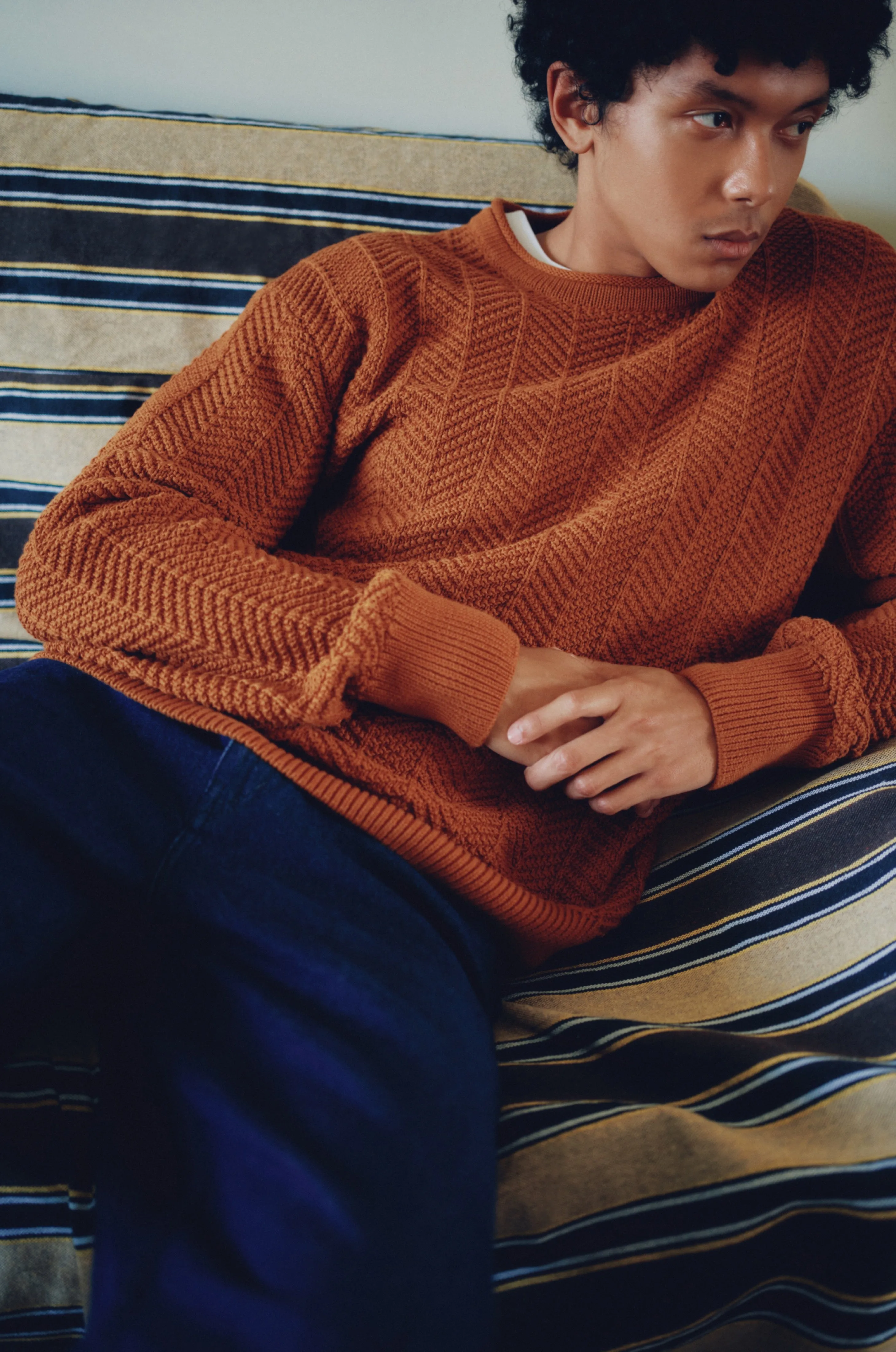 Men's Dahab Rollneck Sweater in Caramel