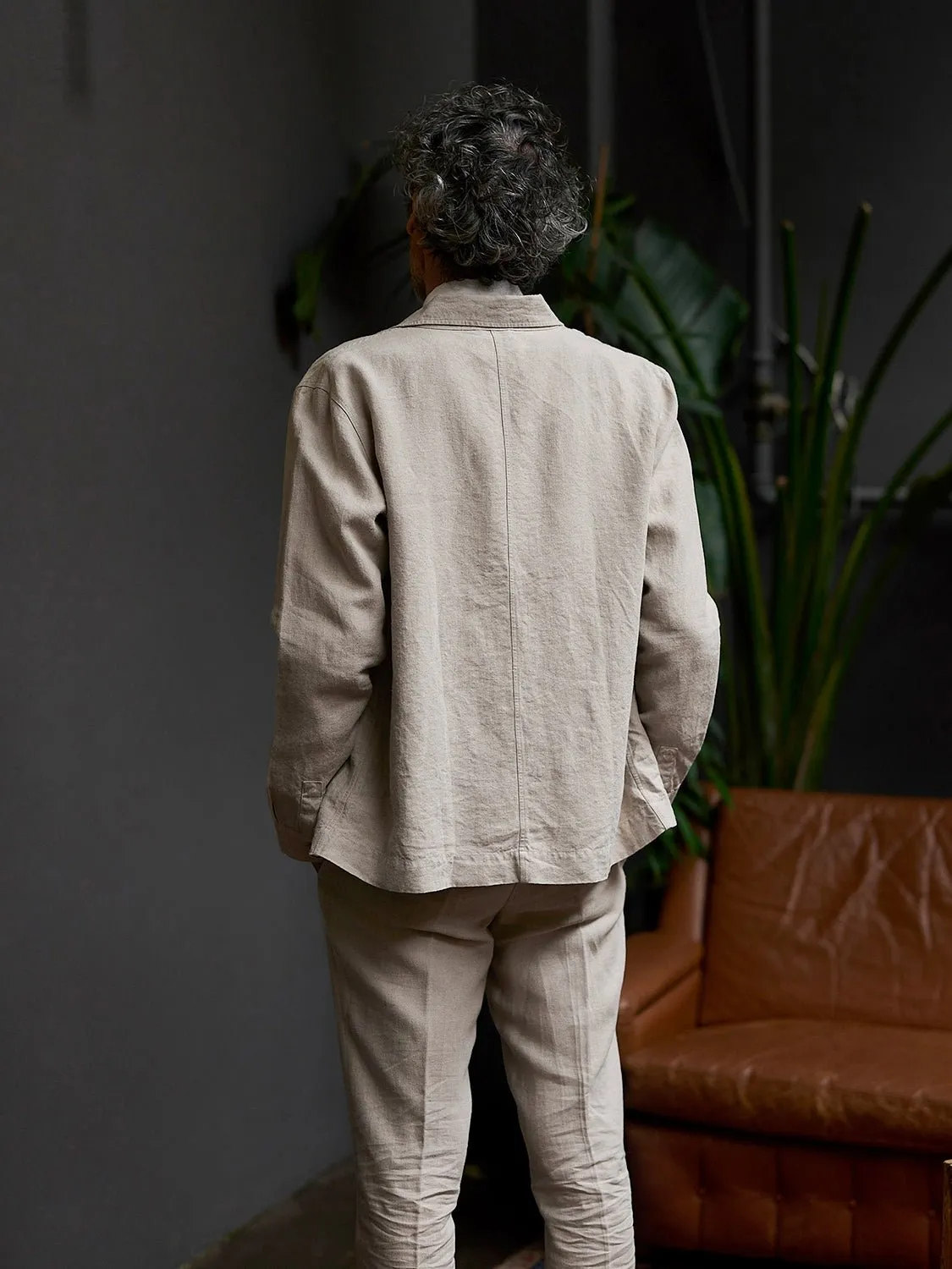 Overshirt Linen Montagnola Beige