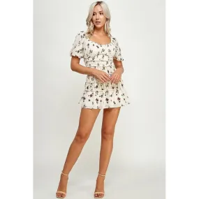 Puff Sleeve Mini Dress