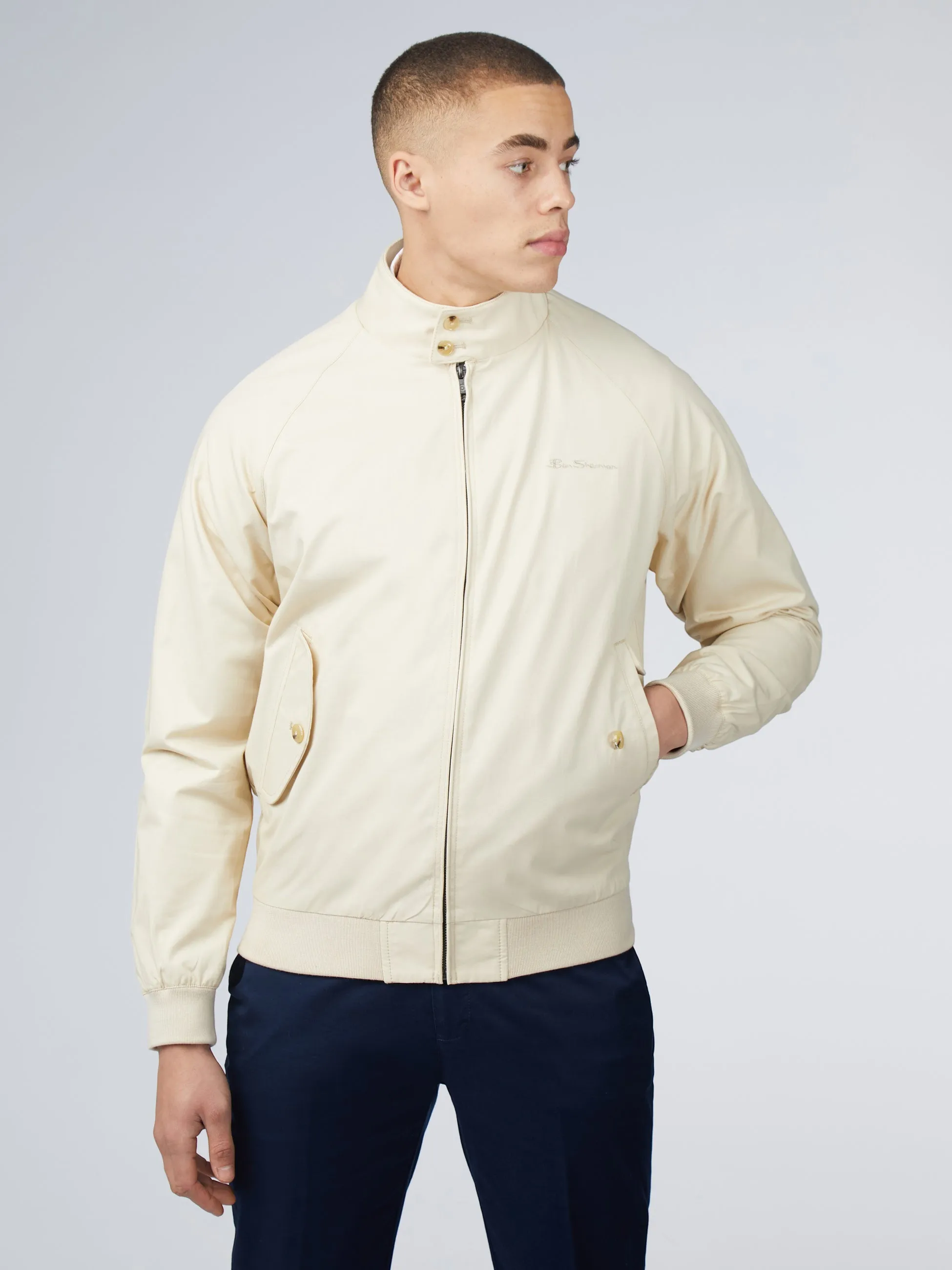 Signature Harrington Jacket - Cream