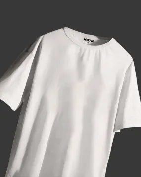 WHITE OVERSIZED BASIC T-SHIRT