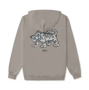 WHITE TIGER HOODIE (CEMENT)