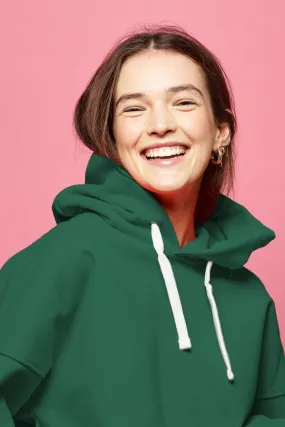 Women's Hooded Sweatshirt - Bottle Green